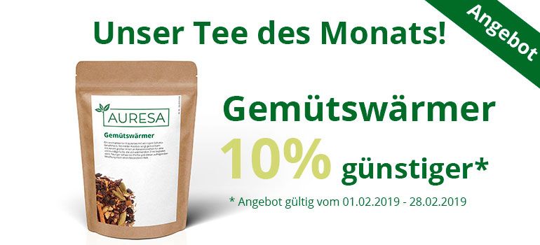 Aromatisierter Rooibostee Gemütswärmer im Februar 10 Prozent günstiger