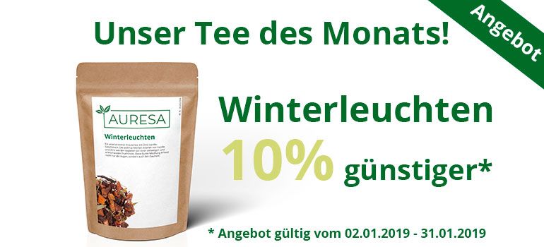 Kräutertee Winterleuchten im Januar 10 Prozent günstiger