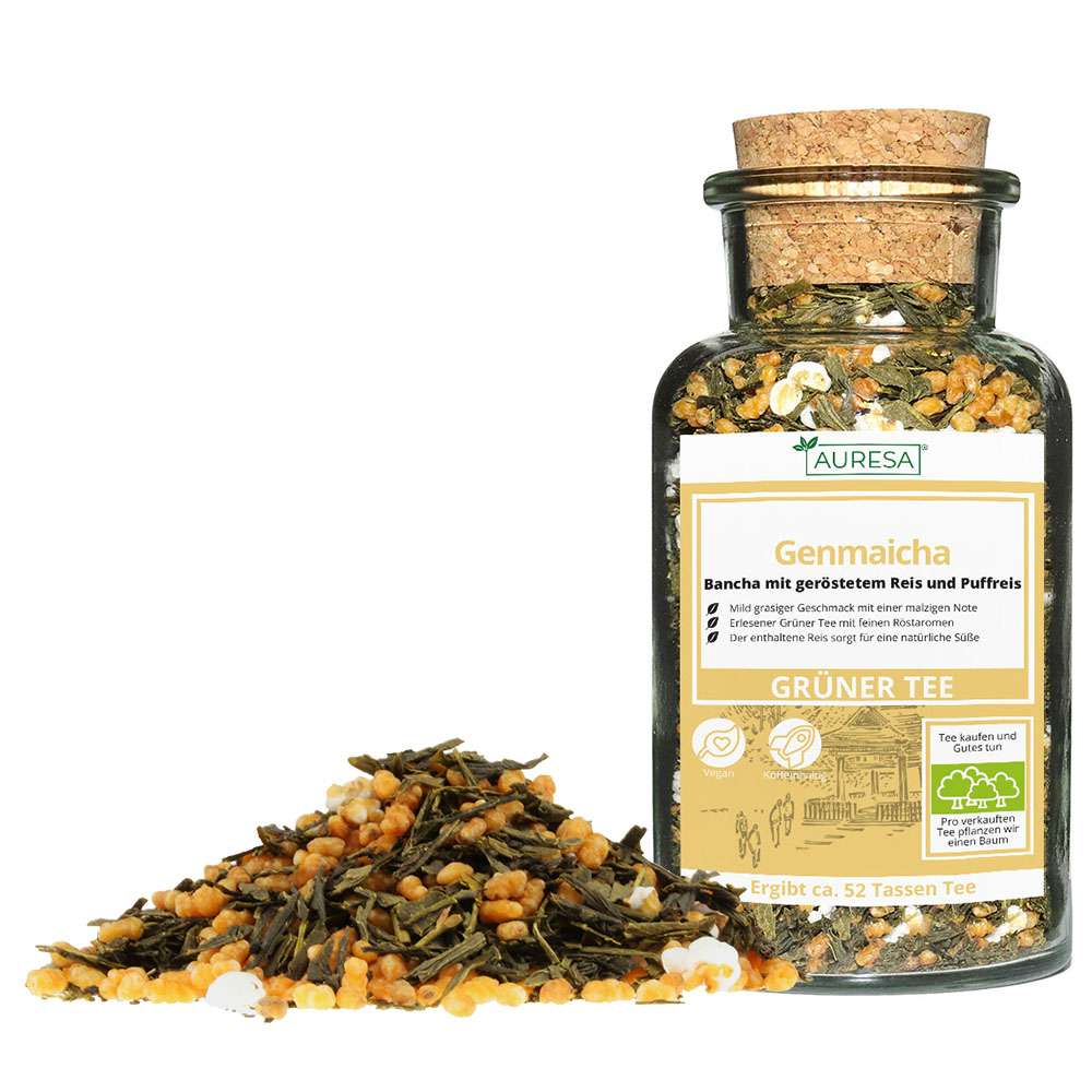 Grüner Tee Genmaicha mit geröstetem Reis | Bei AURESA