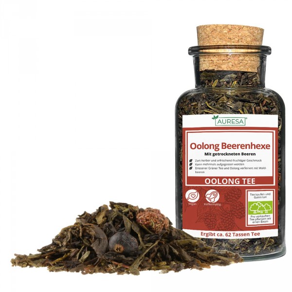 Loser aromatisierter Oolong Beerenhexe mit Glas